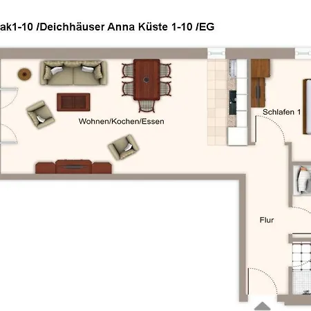 Deichhäuser Anna Küste Deichhäuser Anna Küste 1-10 Apartment